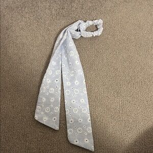 Francesca’s Light Blue Eyelet Bow Scarf Hair Tie